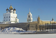 Псков — город на реке Великой при слиянии её с рекой Псковой