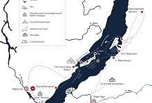 Тур-круизы по Байкалу "Байкальская экспедиция". Карта маршрута