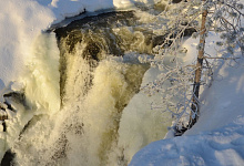 Зимние туры по Карелии, водопад