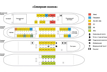 Схема палуб теплохода Северная сказка