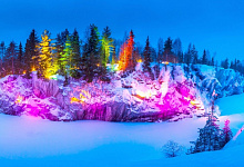 Горный парк Рускеала зимой, Карелия
