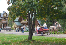 Деревня Верхние Мандроги на реке Свирь