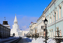 Казань на берегах Волги и Казанки. Республика Татарстан, Россия