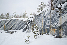 Горный парк Рускеала зимой, Карелия