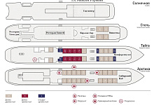 Теплоход Максим Горький 5*, круиз по Енисею. Схема палуб